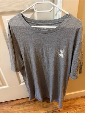 Travis Mathew Pebble Beach Gray Short Sleeve Crewneck T-Shirt with Chest Logo